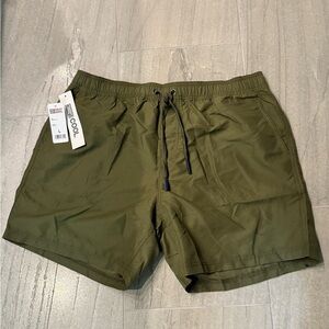 32 degree men swim shorts in olive green.